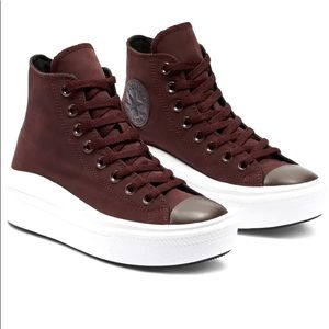 converse platform burgundy